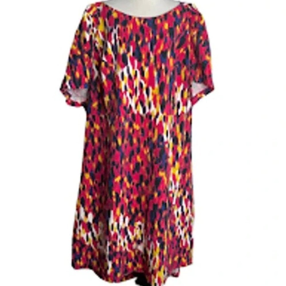 Roamans 32W Short Sleeve Sheath Dress